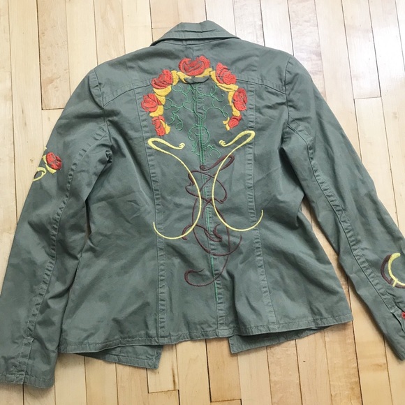 Johnny Was Jackets & Blazers - Johnny Was Embroidered Military Jacket Blazer S